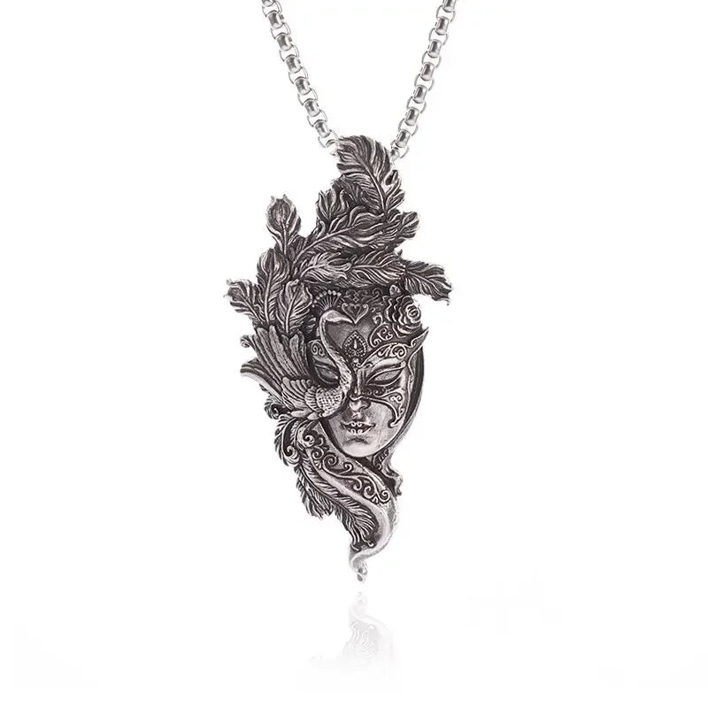 Cat Wings Animal Pendant Necklace — Silver
