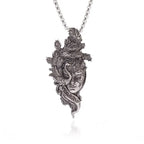 Cat Wings Animal Pendant Necklace — Silver