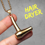 Barber Tools Pendant Necklace — Stainless Steel