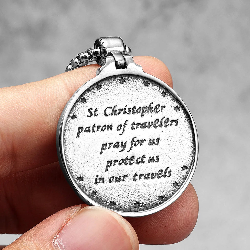 St. Christopher Pendant — Stainless Steel