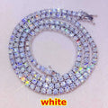 [Tennis Chain] Premium Unisex Moissanite Tennis Necklace for Men Original 925 Sterling Silver Hip Hop Tennis Bracelets for Women
