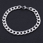 Cuban Link Chain Set 7mm Wide — 2 Pcs, 304 Stainless Steel