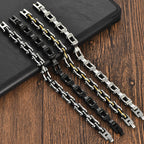 Punk Men's Biker Bracelet Motorcycle Style Chain 316l Stainless Steel Bracelets for Man Jewelry Accessory Birthday