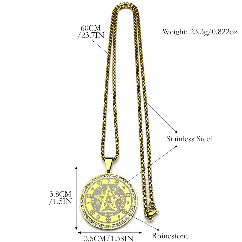 Star Pentagram Chain Necklace — Stainless Steel