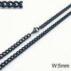 Punk Curb Cuban Link Chain Men Women Stainless Steel Long Necklace Fashion Tide Hip Hop Sweater Accessories Party Jewelry Gifts