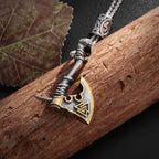 Retro Domineering Nordic Battle Ax Pendant Necklace for Men and Women Punk Pendant Lucky Amulet Jewelry Gift