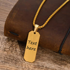 Zodiac Bar Pendant Necklace — Stainless Steel