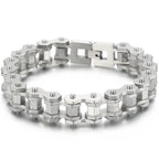 Matte 316l Stainless Steel Motorcycle Chain Man Bracelet for Men Gothic Hardware Bike Jewelry Gifts Men's Bracelets