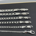 Men's 925 Sterling Silver Necklace 2/4/6/8/10/12MM 40-75cm Face Chain Necklace Lobster Clasp Men Women Engagement