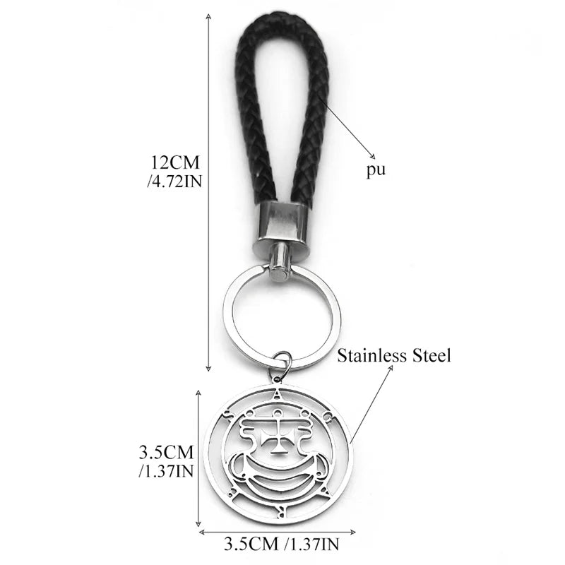 Baphomet Steel Pendant Sigeal Sigil Lucifer Key