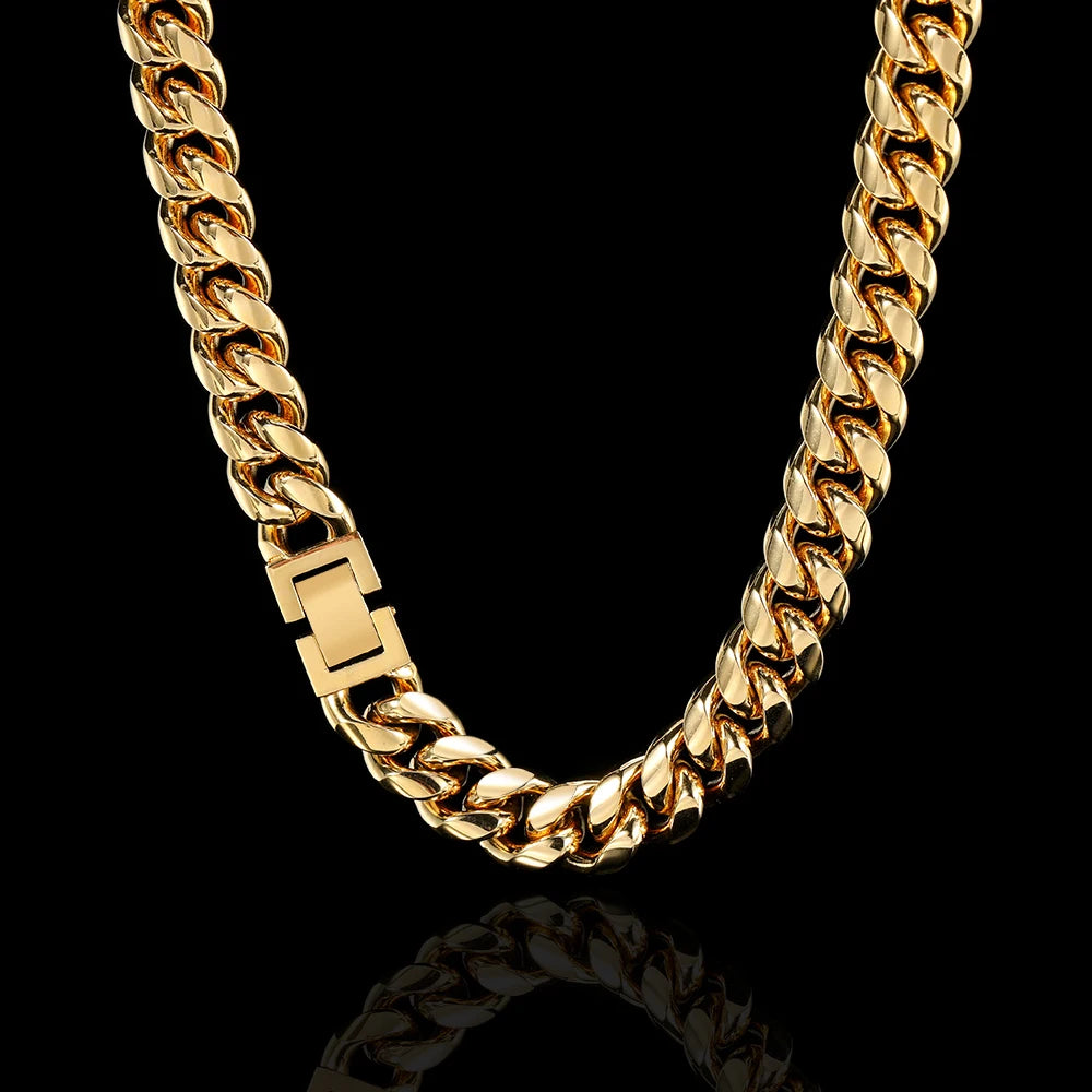 Stainless Steel Cuban Chain Necklace Miami
