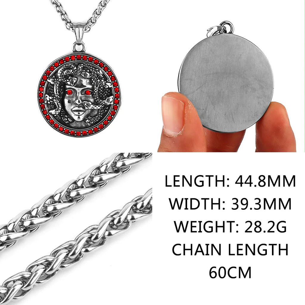 Medusa Steel Pendant Norse Mythology 316L