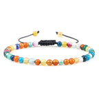 Natural Tiger Eye Stone Braided Beaded Bracelet, Adjustable