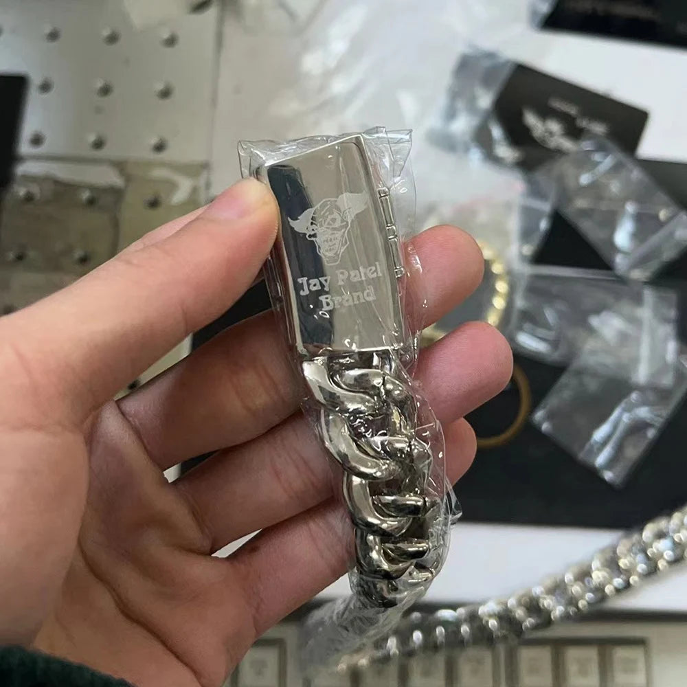 Two-Tone Iced Out Cuban Chain Necklace 20MM