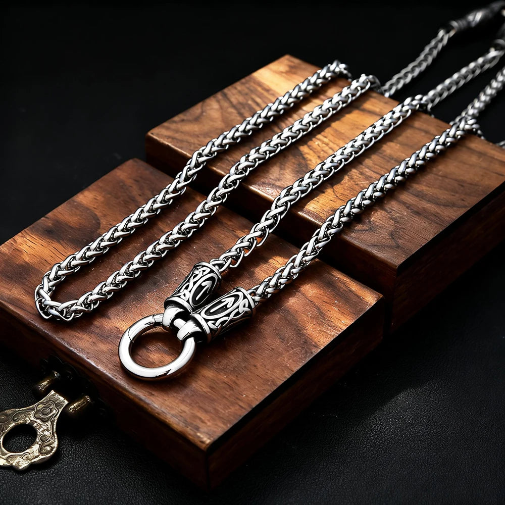 Dragon Steel Pendant Retro Ethnic Style Bone Round