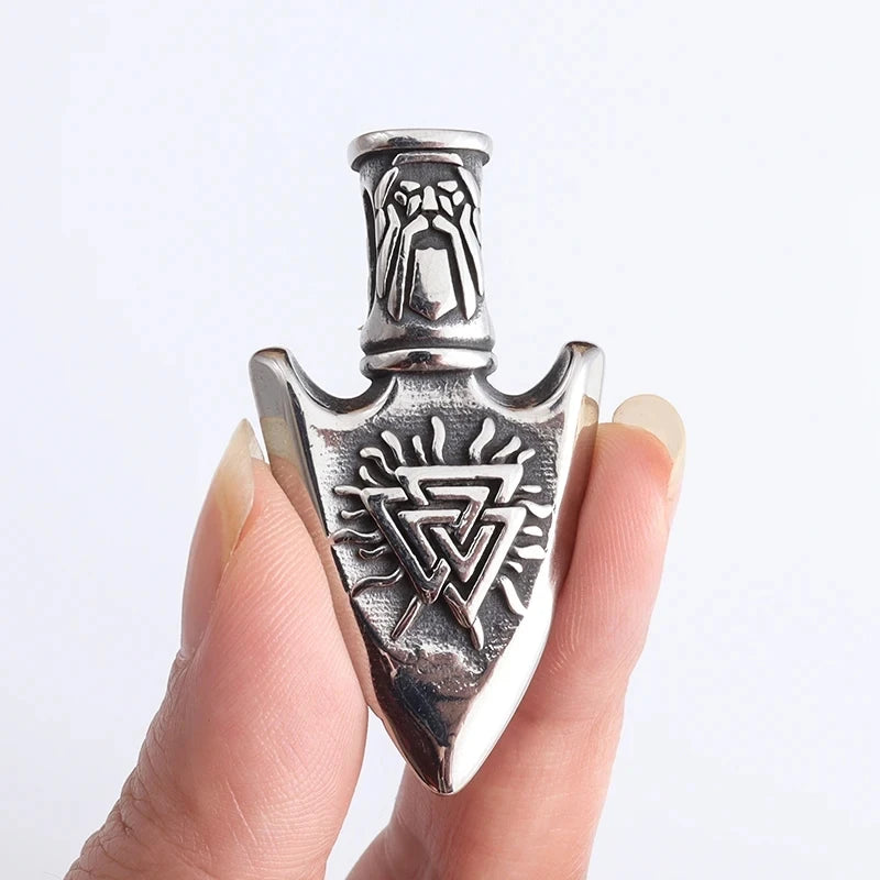 Retro Domineering Nordic Battle Ax Pendant Necklace for Men and Women Punk Pendant Lucky Amulet Jewelry Gift