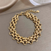 Chunky Thick Chain Statement Bracelet for Men — Stainless Steel