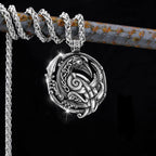 High Quality Vintage Viking Crow Arrow Necklace Men's Nordic Stainless Steel Fashion Amulet Rune Pendant Scandinavian Jewelry