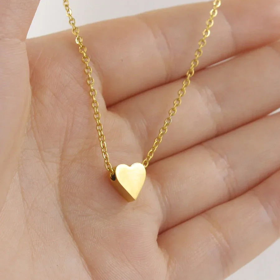 Star of David Heart Pendant Necklace — Stainless Steel
