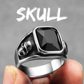 Skull Gemstone Ring — Stainless Steel