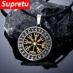 Viking Vegvisir Stainless Steel Pendant Necklace