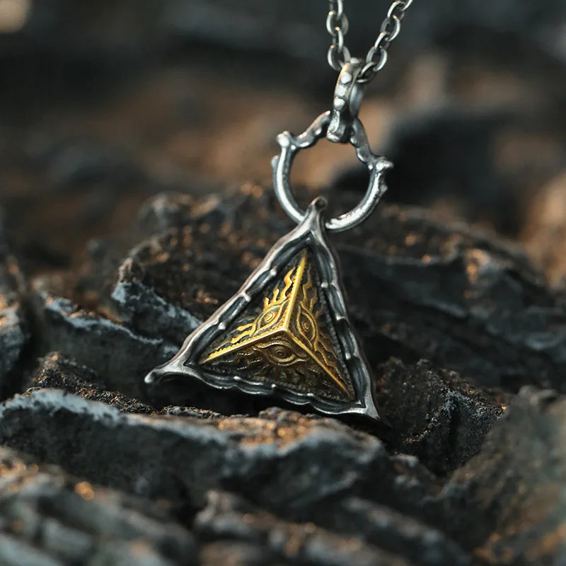 Eye of Horus Amulet Pendant Necklace — Stainless Steel