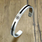 Viking Cuff Bangle Bracelet — Stainless Steel