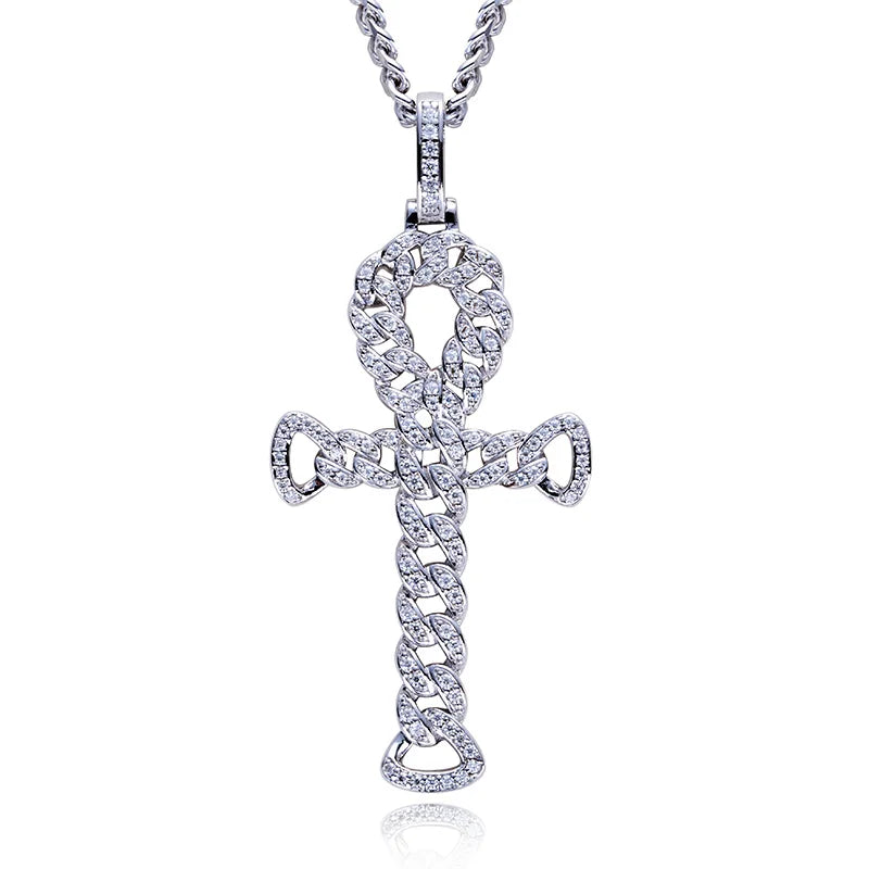 Iced Out Cross Pendant — 925 Silver VVS