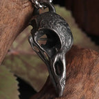Retro Nordic Style Crow Skull Pendant Animal Bird Necklace For Men Personalized Jewelry Lucky Amulet Gift