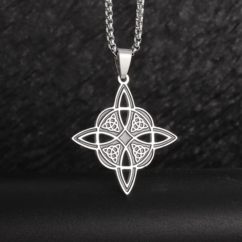 Celtic Witch Knot Pendant Necklace — Stainless Steel