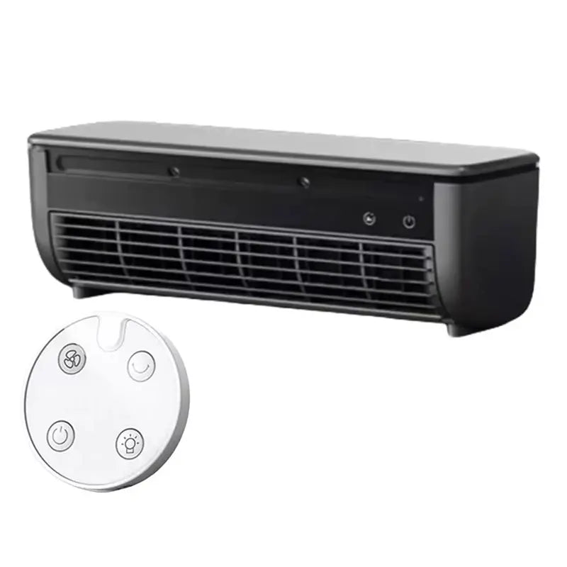 【KITCHEN GADGET】Wall-Mounted Mini Air Cooler Leafless Quick Cooling Fan Conditioner Wireless Quiet Electric With Remote