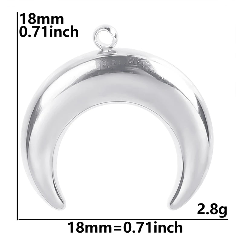 7Pcs No Fade Stainless Steel Wicca Moon Sun Egyptian Ankh Life Cross Pendant DIY Fatima Hand Turkish Evil Eye кулон Jewelry