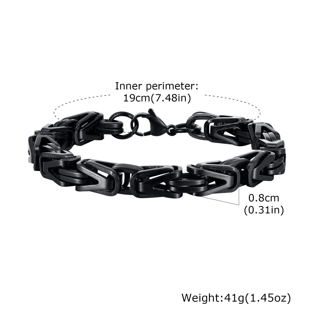 Byzantine V-Shape Chain Bracelet — Stainless Steel