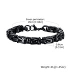 Byzantine V-Shape Chain Bracelet — Stainless Steel