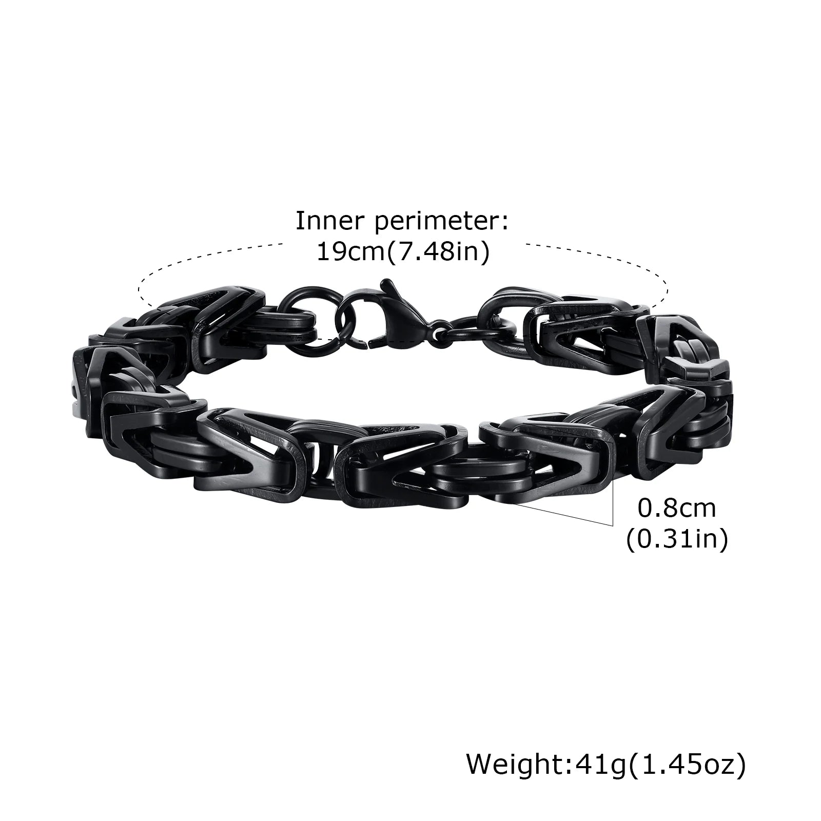 Byzantine V-Shape Chain Bracelet — Stainless Steel