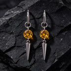 Colorful Cubic Zircon Huggie Hoop Earrings — Cone Spike Dangle