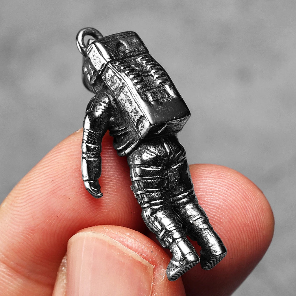 Spaceman Pendant Necklace — Stainless Steel