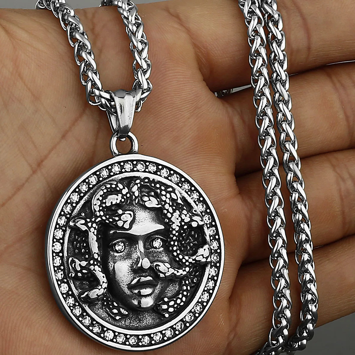 Medusa Steel Pendant Norse Mythology 316L