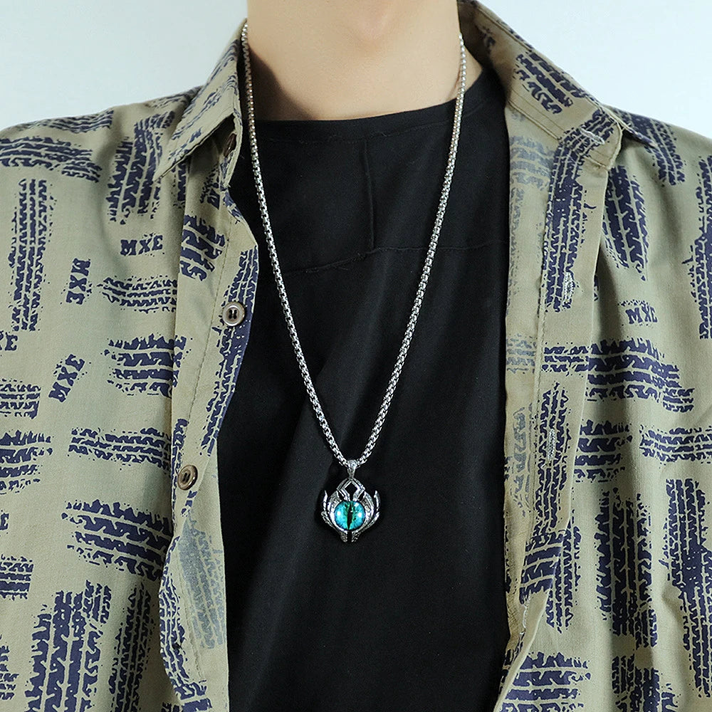 Demon Eye Pendant — Stainless Steel