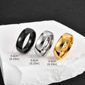 Vnox 3pcs/set Men's Stainless Steel Rings Set, Black Silver Gold Color Wedding Band, Anniversary Birthday Party Jewelry