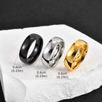 Vnox 3pcs/set Men's Stainless Steel Rings Set, Black Silver Gold Color Wedding Band, Anniversary Birthday Party Jewelry