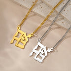 Hebrew Blessing Dog Tag Necklace — Stainless Steel