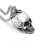 3D Gothic Skull Pendant Necklace — Stainless Steel