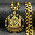 Masonic Silver Pendant Necklace — Stainless Steel