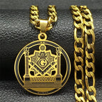 Masonic Silver Pendant Necklace — Stainless Steel