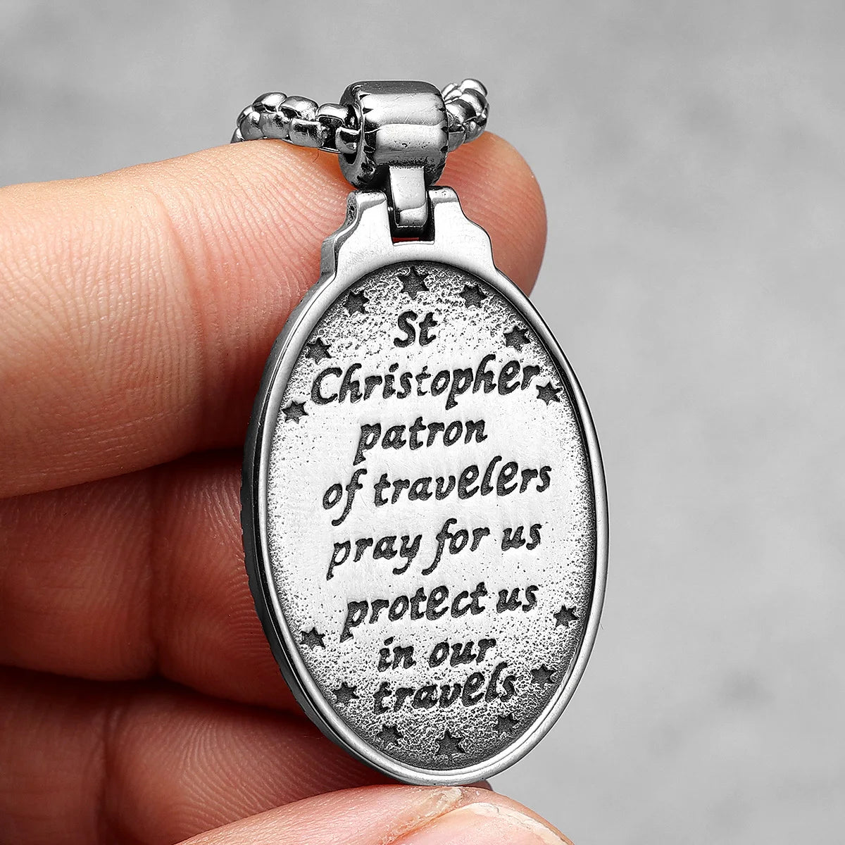 St. Christopher Pendant — Stainless Steel