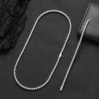 NY Stainless Steel Tennis Necklaces Woman Trend Men Women Iced Out 4mm Zircon Tennis Chains Jewelry No Fade