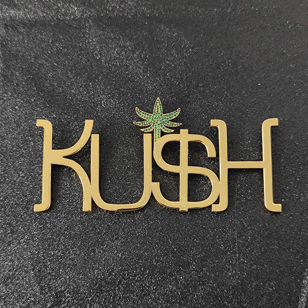 Iced Out Smooth Letter Pendant Logo