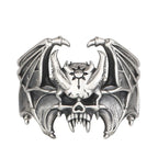 Skull Bat Adjustable Ring Halloween Women Men Punk Biker Cocktail Gothic Fashion Jewelry