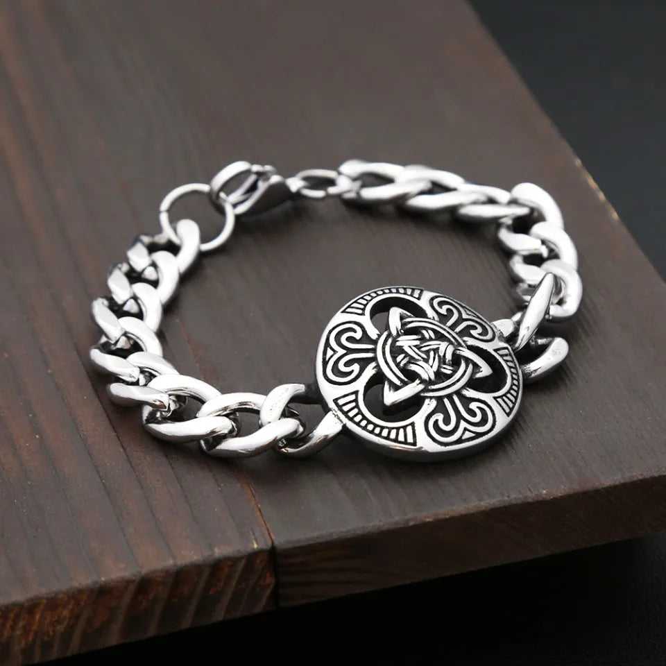 Celtic Knot Chain Bracelet — Stainless Steel